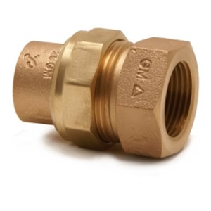 Yorkshire 22mmx3/4" Straight Cu-Union FI YP69F